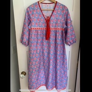 Blockprint bohemian dress size small